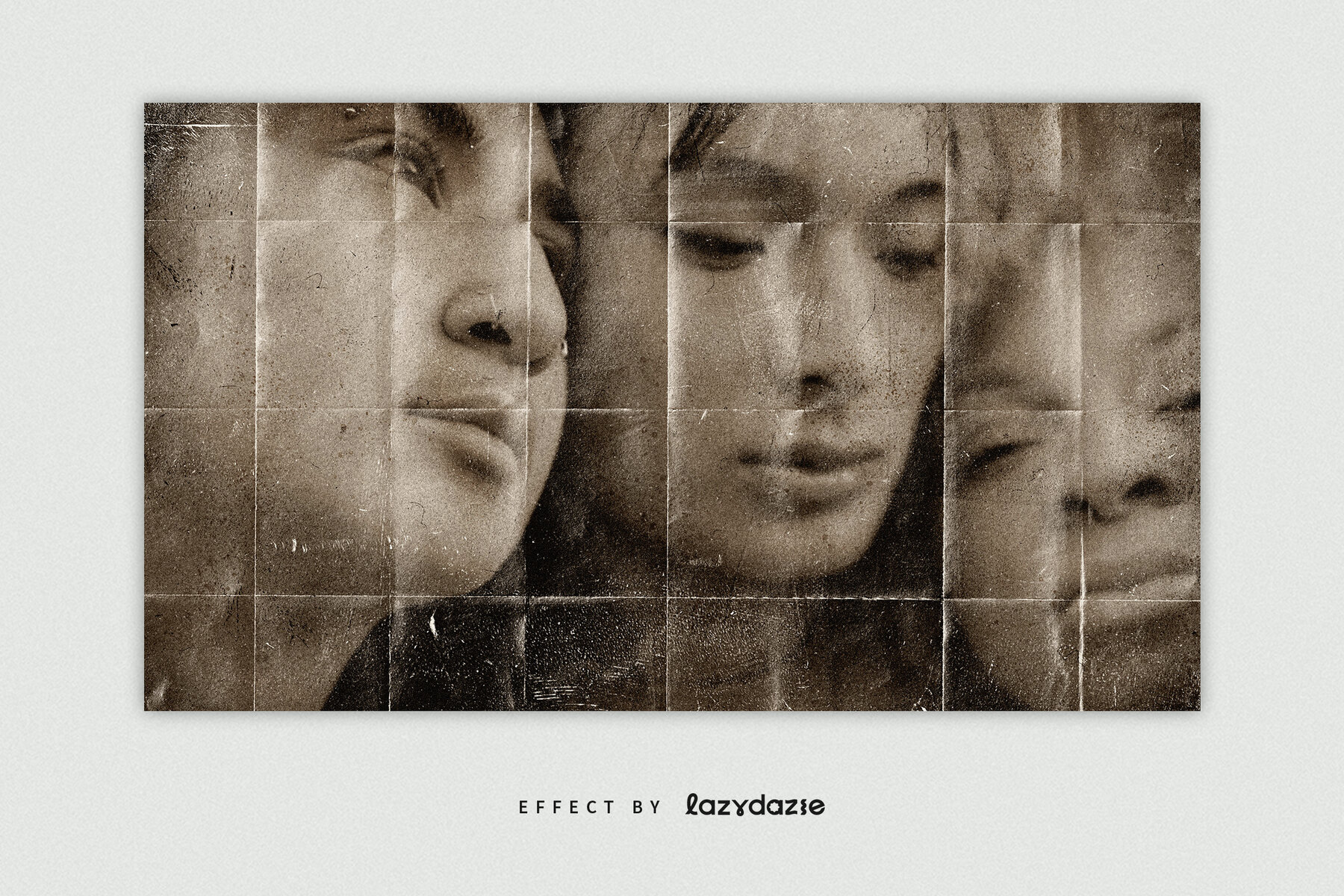 Vintage Photograph Image Effect Mockup 5