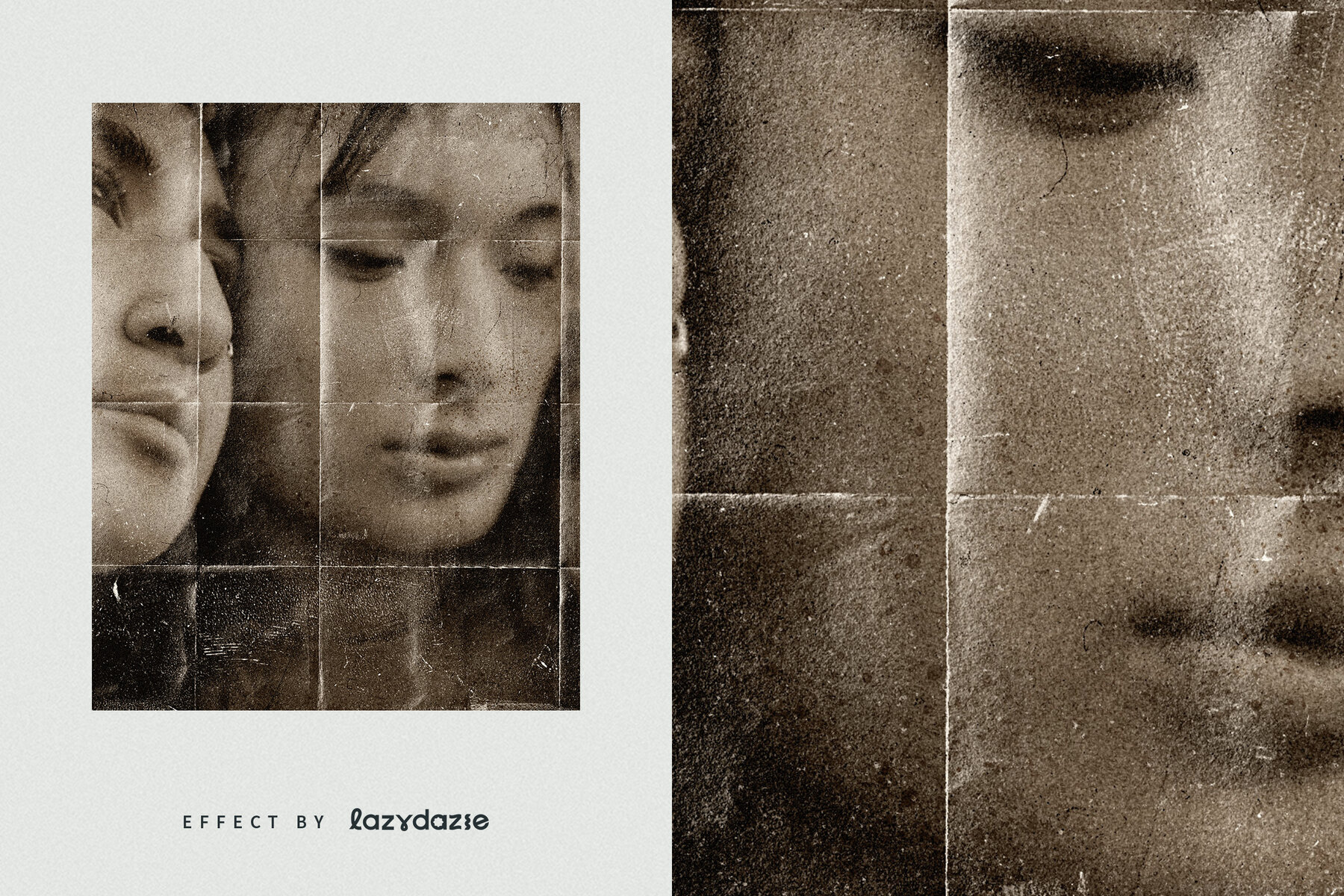 Vintage Photograph Image Effect Mockup 6