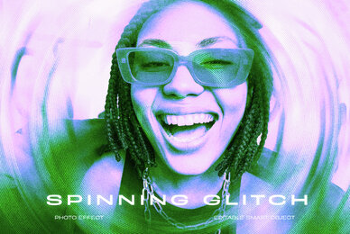 Spinning Blur Image Effect Mockup