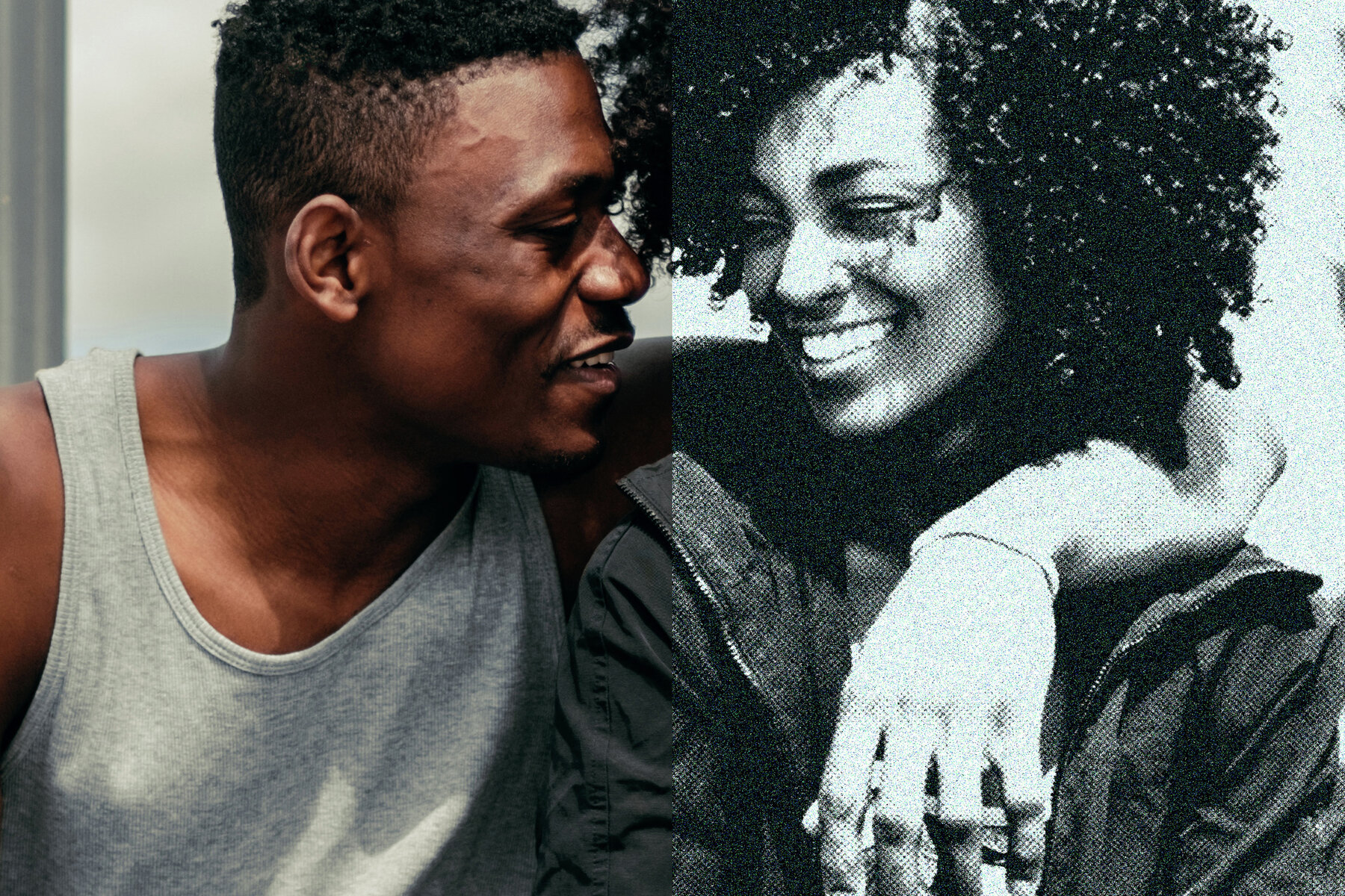 Halftone Grunge Image Effect Mockup 7