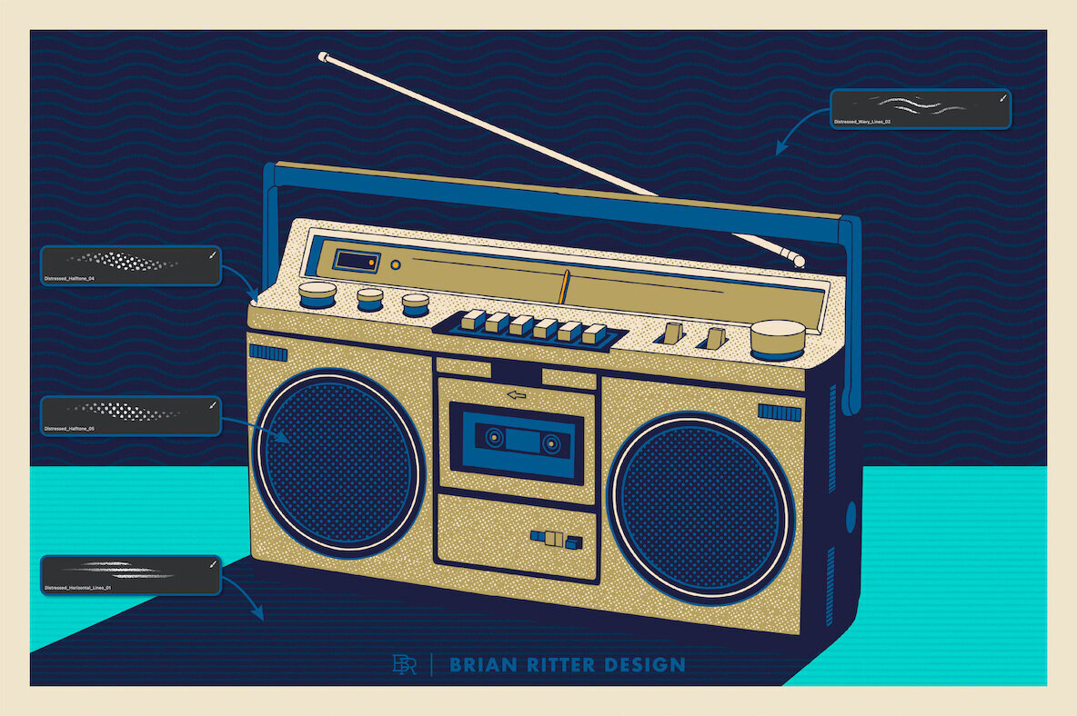 Halftone Photoshop Brushes 3