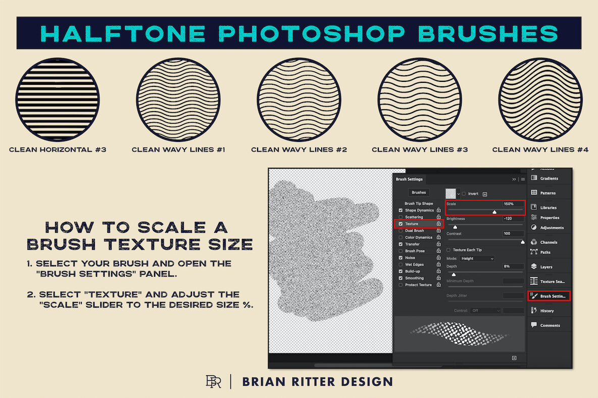 Halftone Photoshop Brushes 9