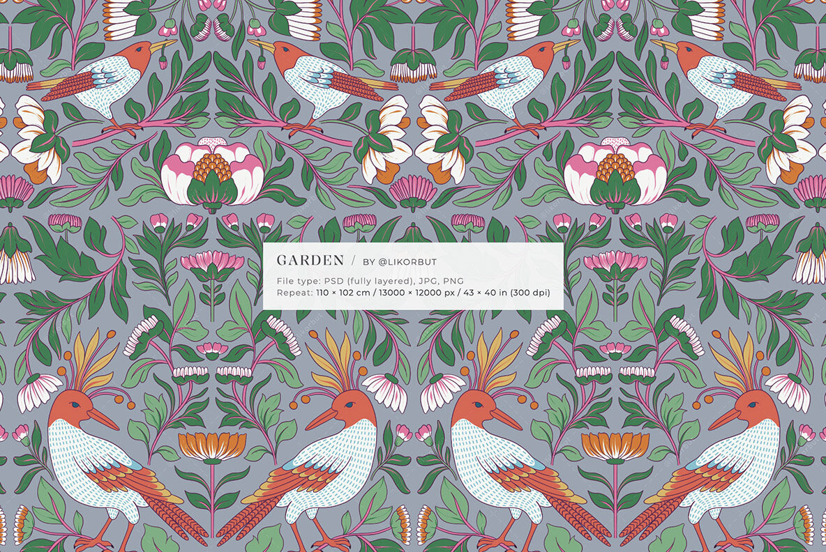 Garden Botanical Pattern and Motifs 11