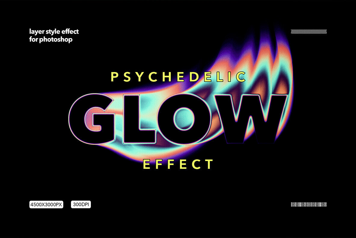 Psychedelic Glow Text Effect 1