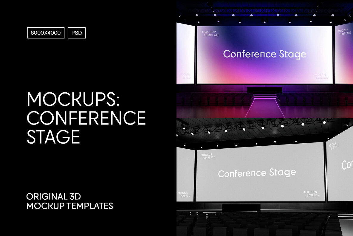 Conference Stage Screen Mockup 1