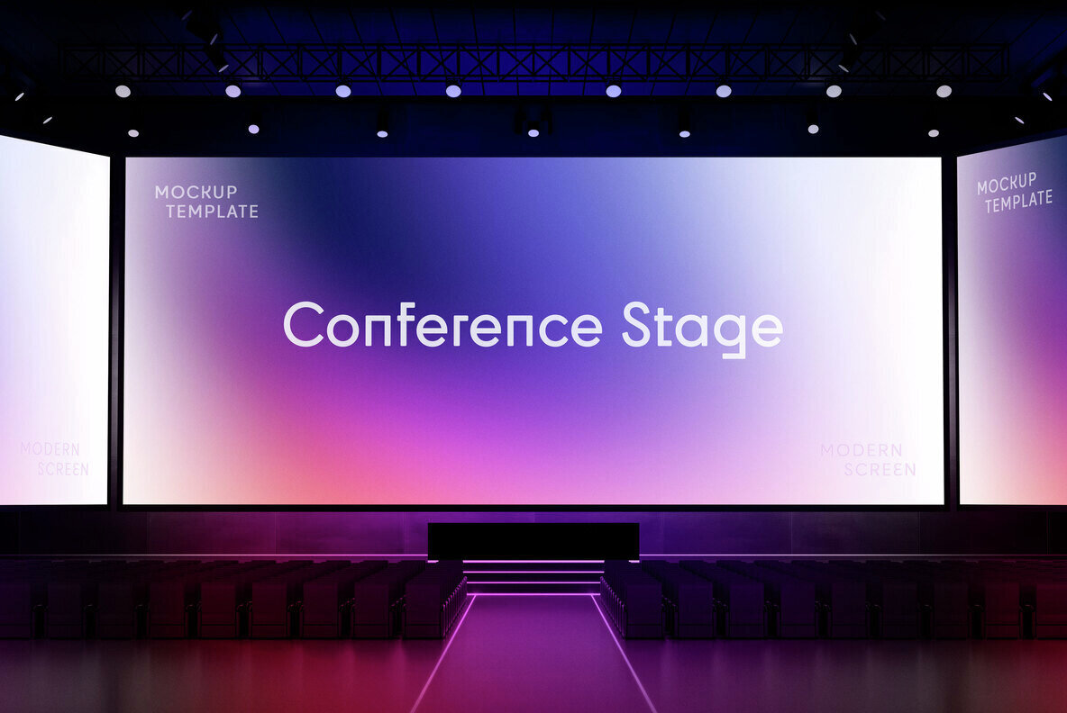 Conference Stage Screen Mockup 2