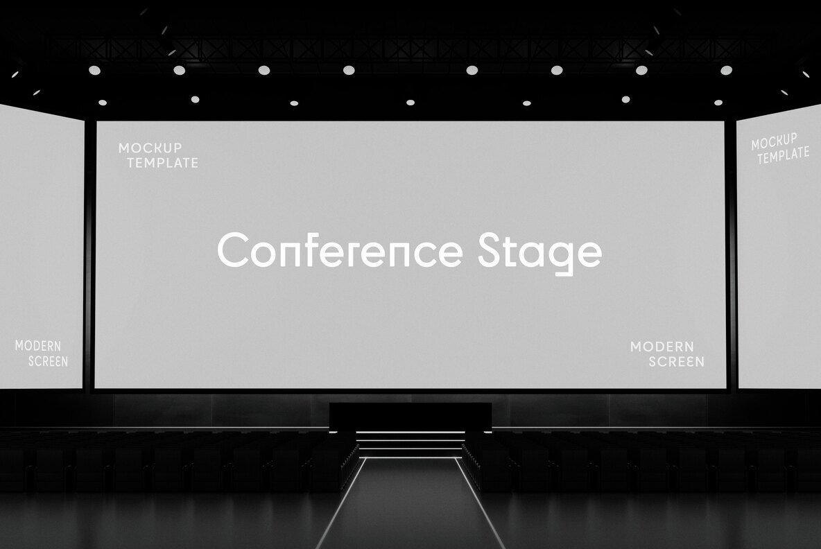 Conference Stage Screen Mockup 3
