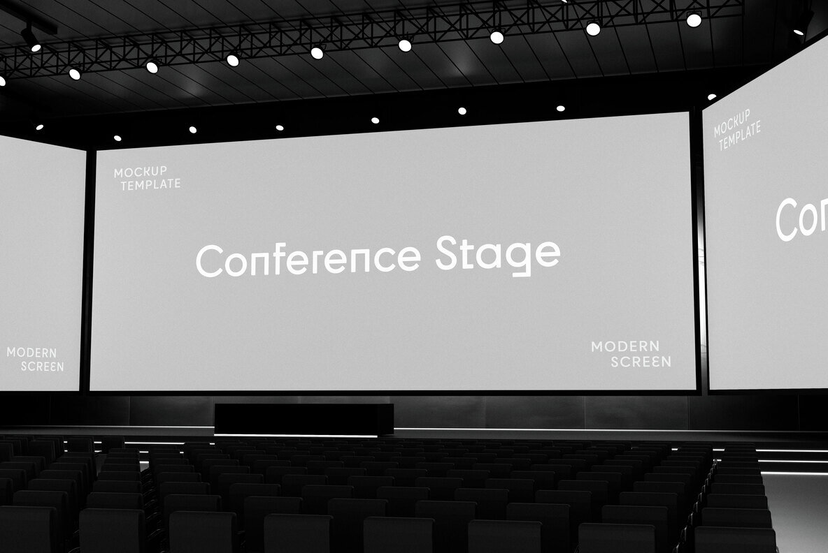 Conference Stage Screen Mockup 5