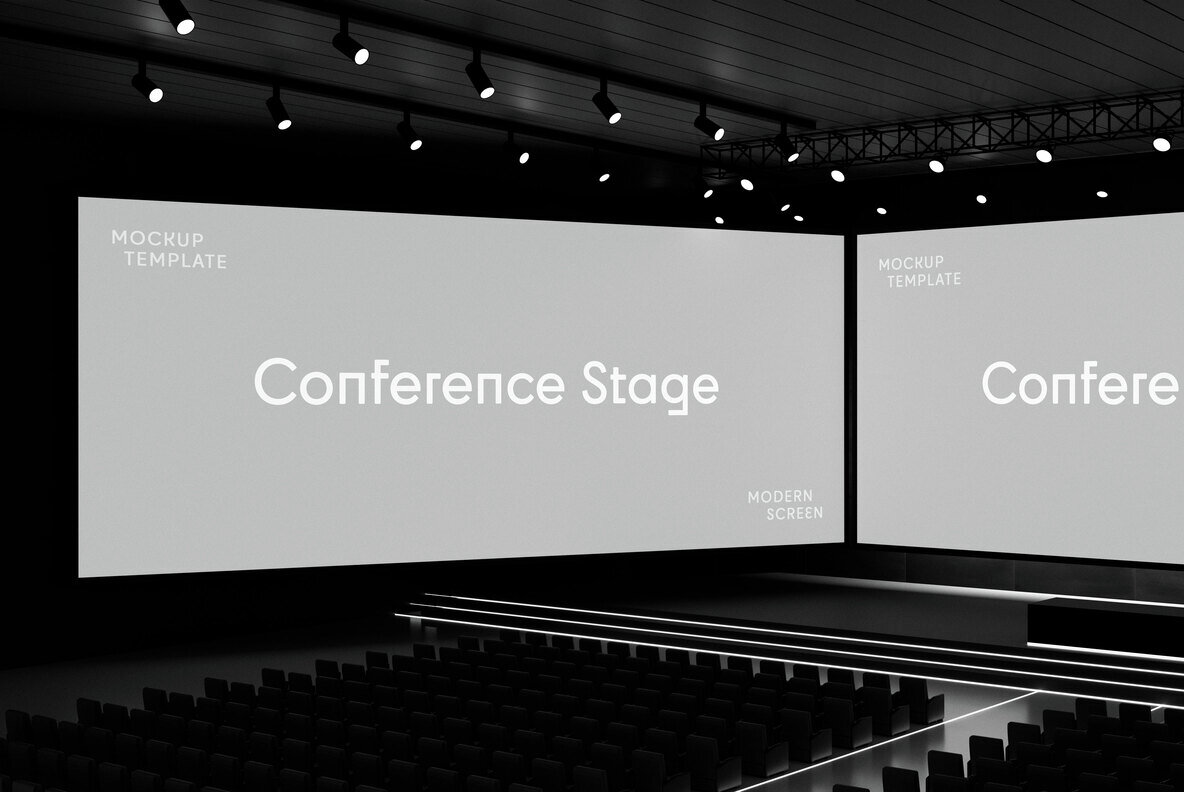 Conference Stage Screen Mockup 7
