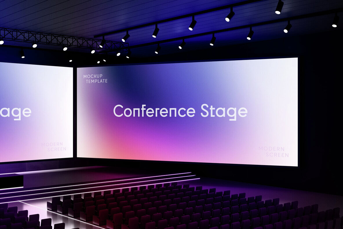 Conference Stage Screen Mockup 8