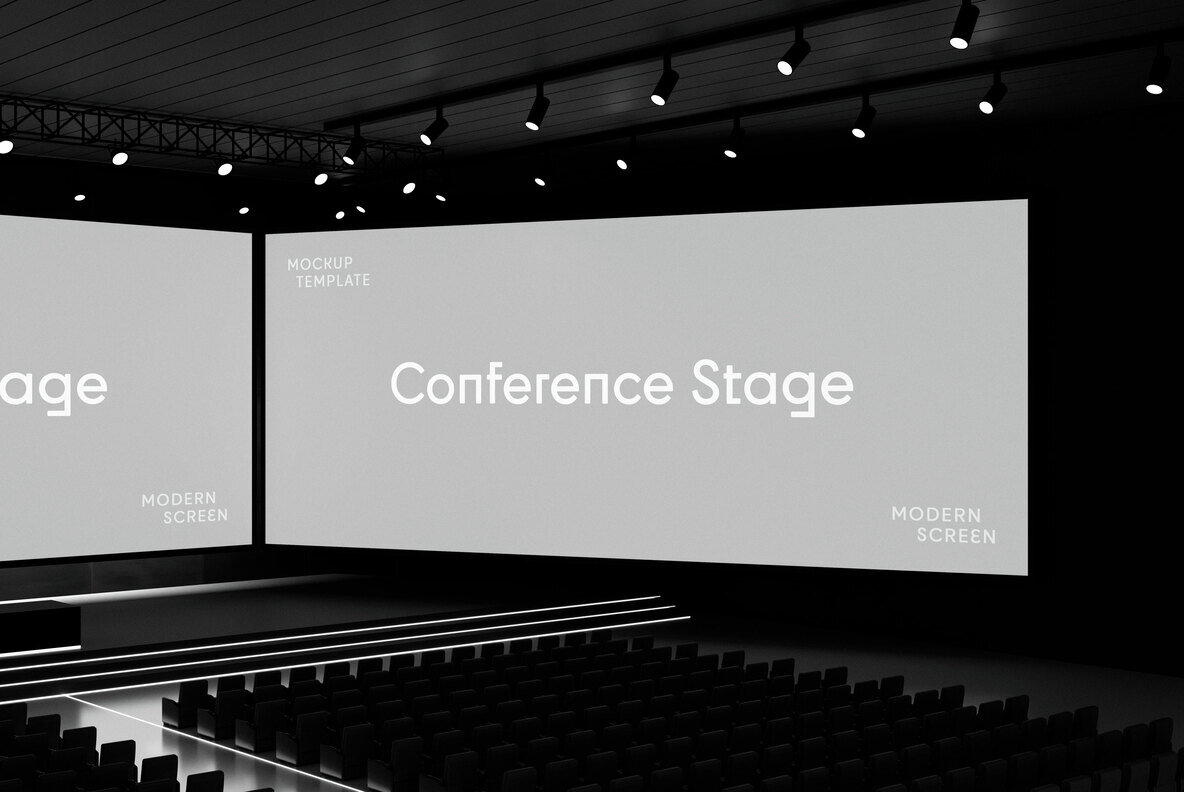 Conference Stage Screen Mockup 9