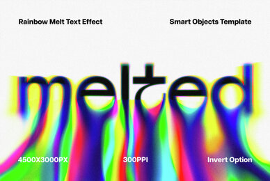 Rainbow Melt Text Effect