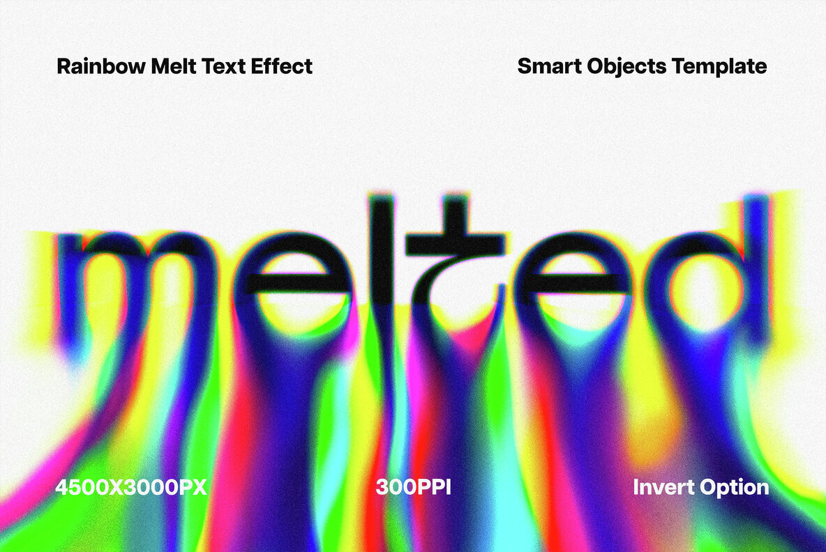 Rainbow Melt Text Effect 1