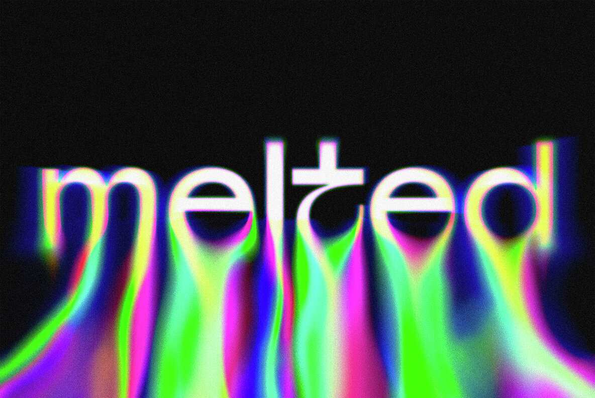 Rainbow Melt Text Effect 2