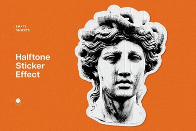 Halftone Sticker Effect