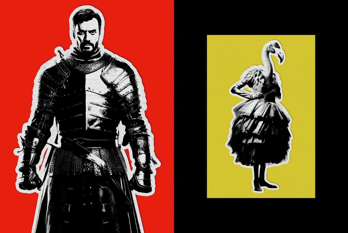 Halftone Sticker Effect 2