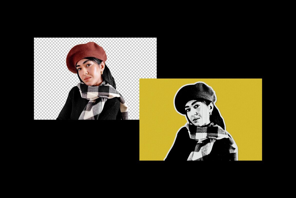 Halftone Sticker Effect 5