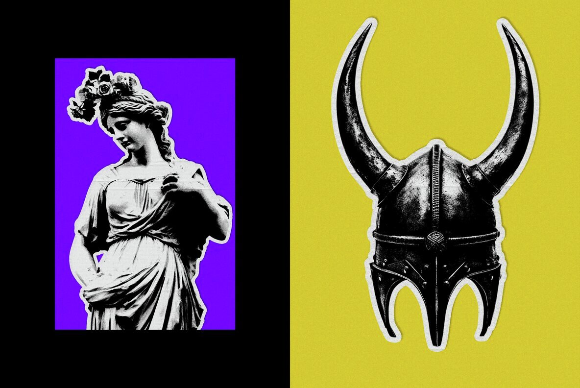 Halftone Sticker Effect 6