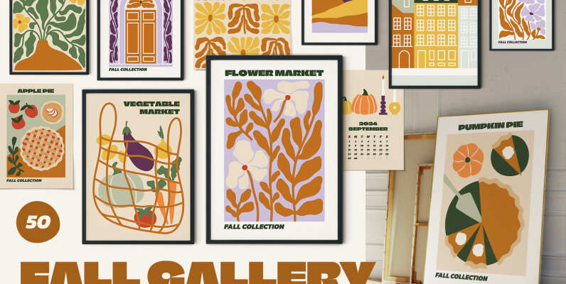 Fall Gallery Vector Poster Creator