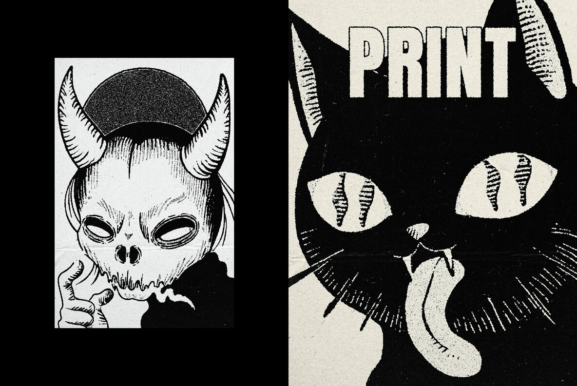 Grain Printing Effect 4