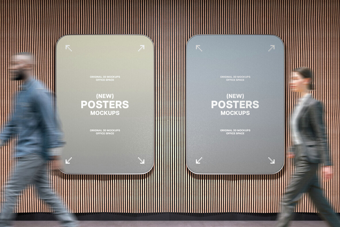 Office Interior Posters Mockups 3