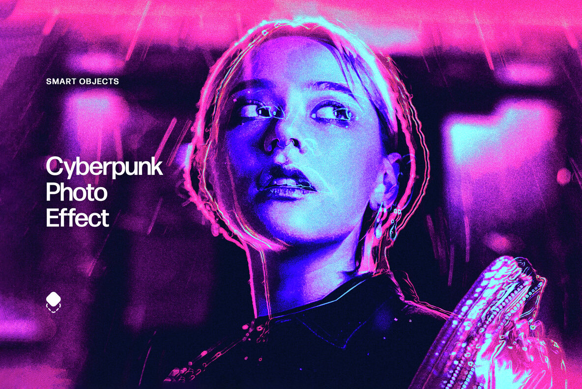 Cyberpunk Photoshop Effects Bundle 4