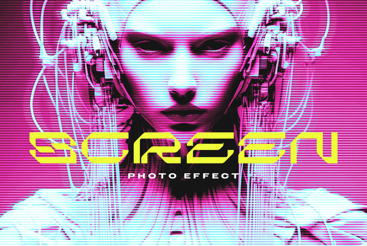 Cyberpunk Photoshop Effects Bundle 12