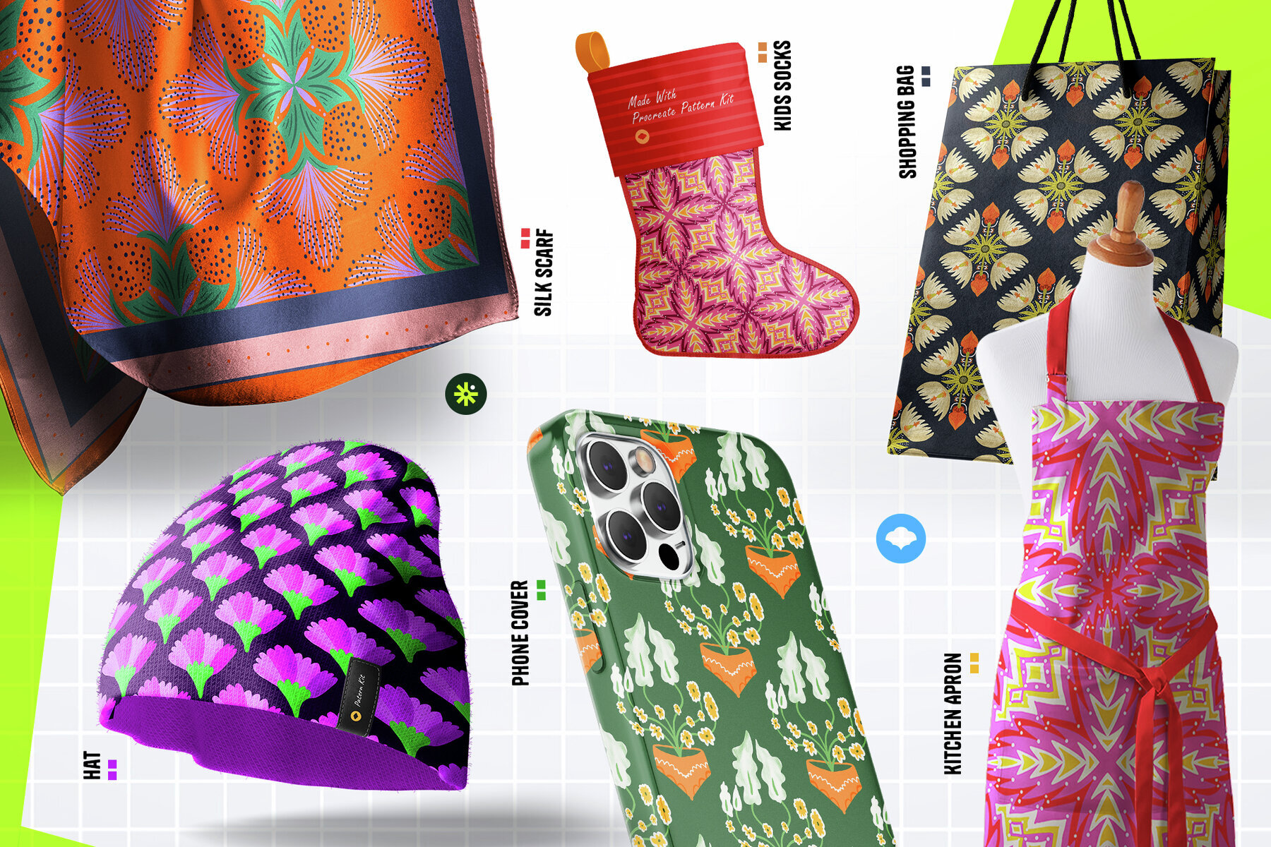 Pattern Kit Procreate Stamp Brushes 2