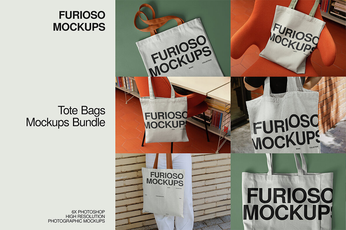 Tote Bag Mockup Bundle 1