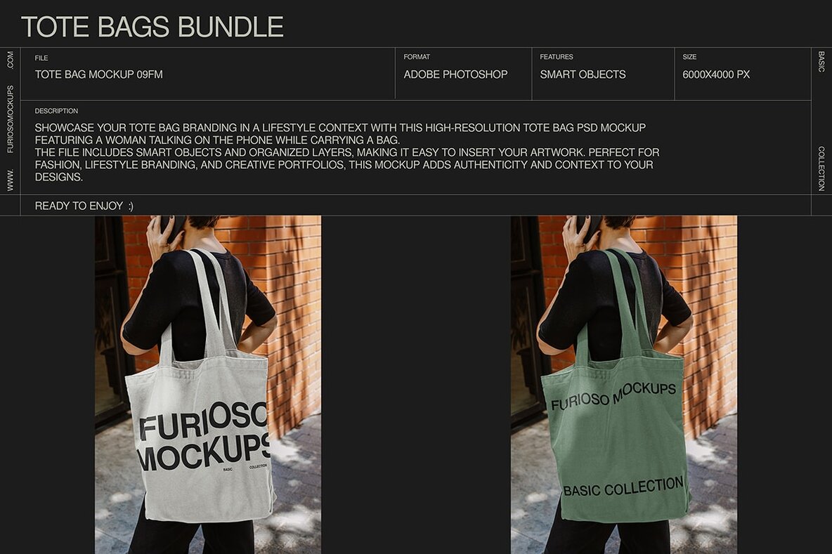 Tote Bag Mockup Bundle 9