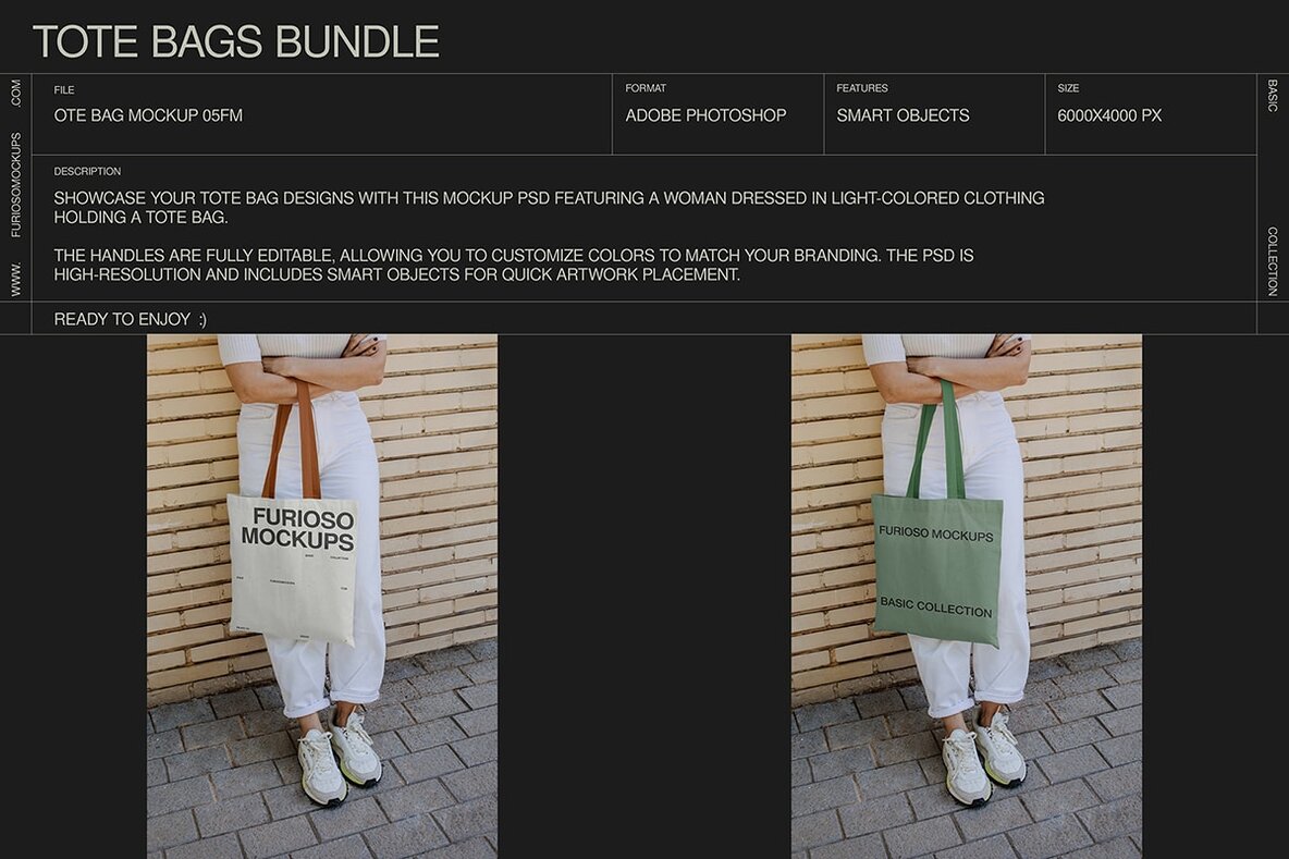 Tote Bag Mockup Bundle 13