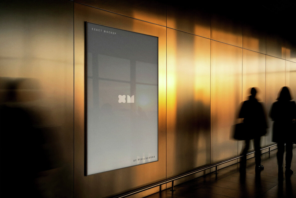 Framed Glass Poster Mockup 4