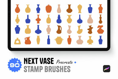Next Vase Procreate Stamp Brushes