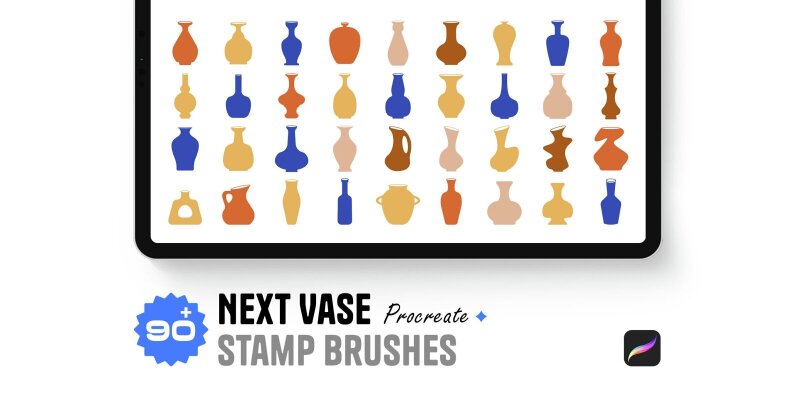 Next Vase Procreate Stamp Brushes