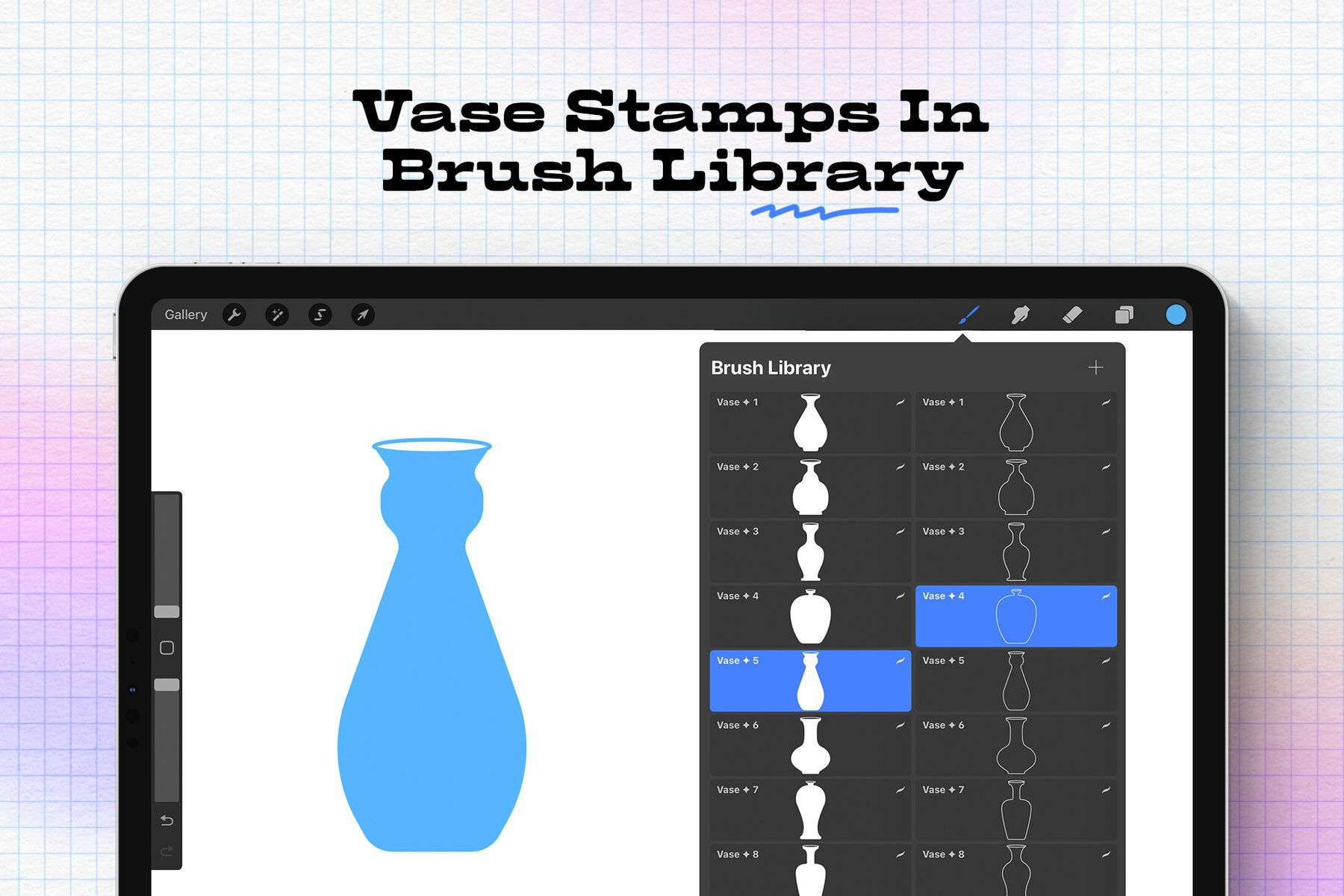 Next Vase Procreate Stamp Brushes 5