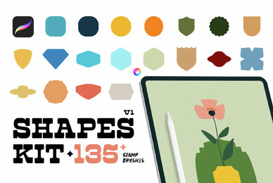 Shapes Kit Procreate Stamp Brushes