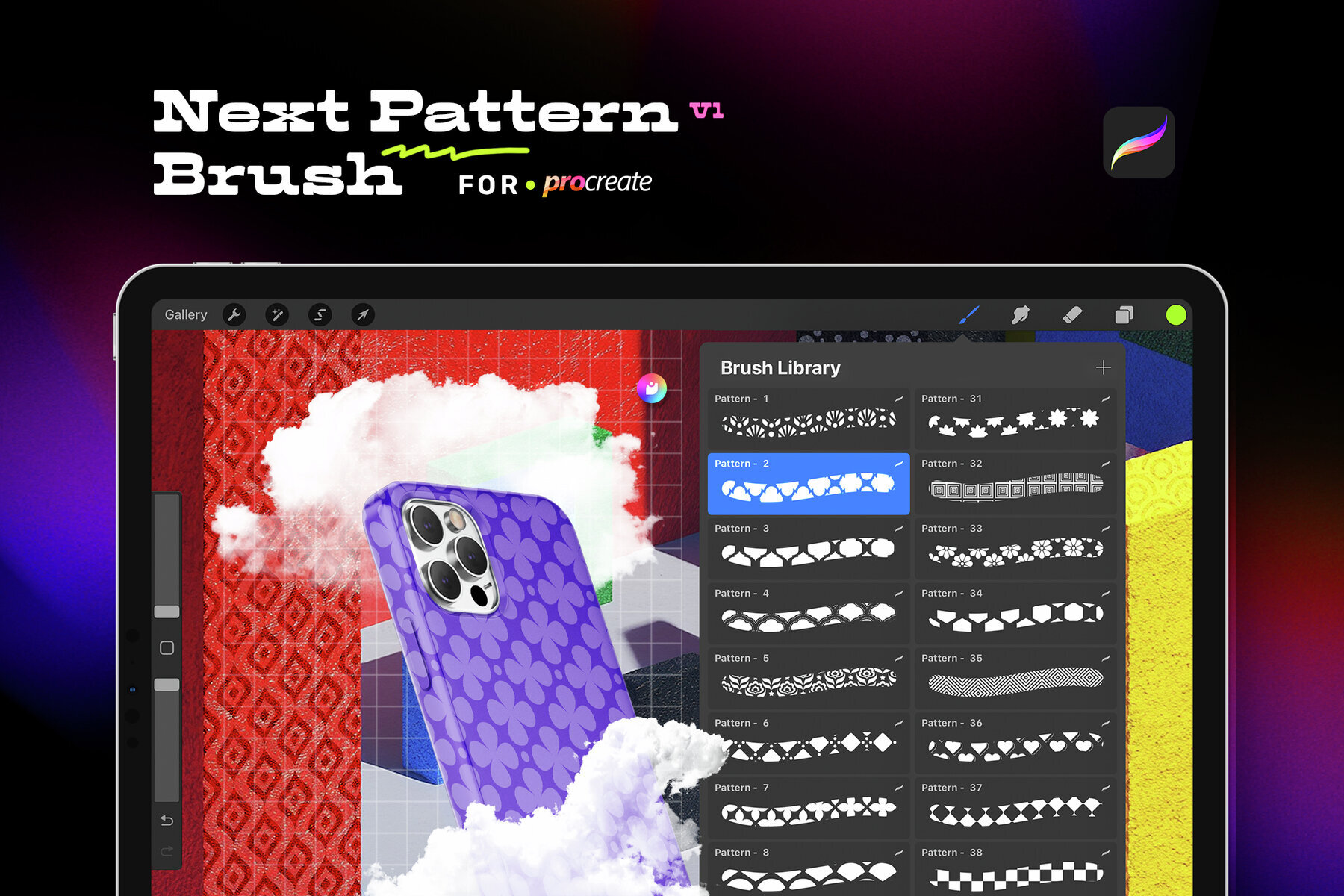 Next Pattern V1 Procreate Brushes Set 1