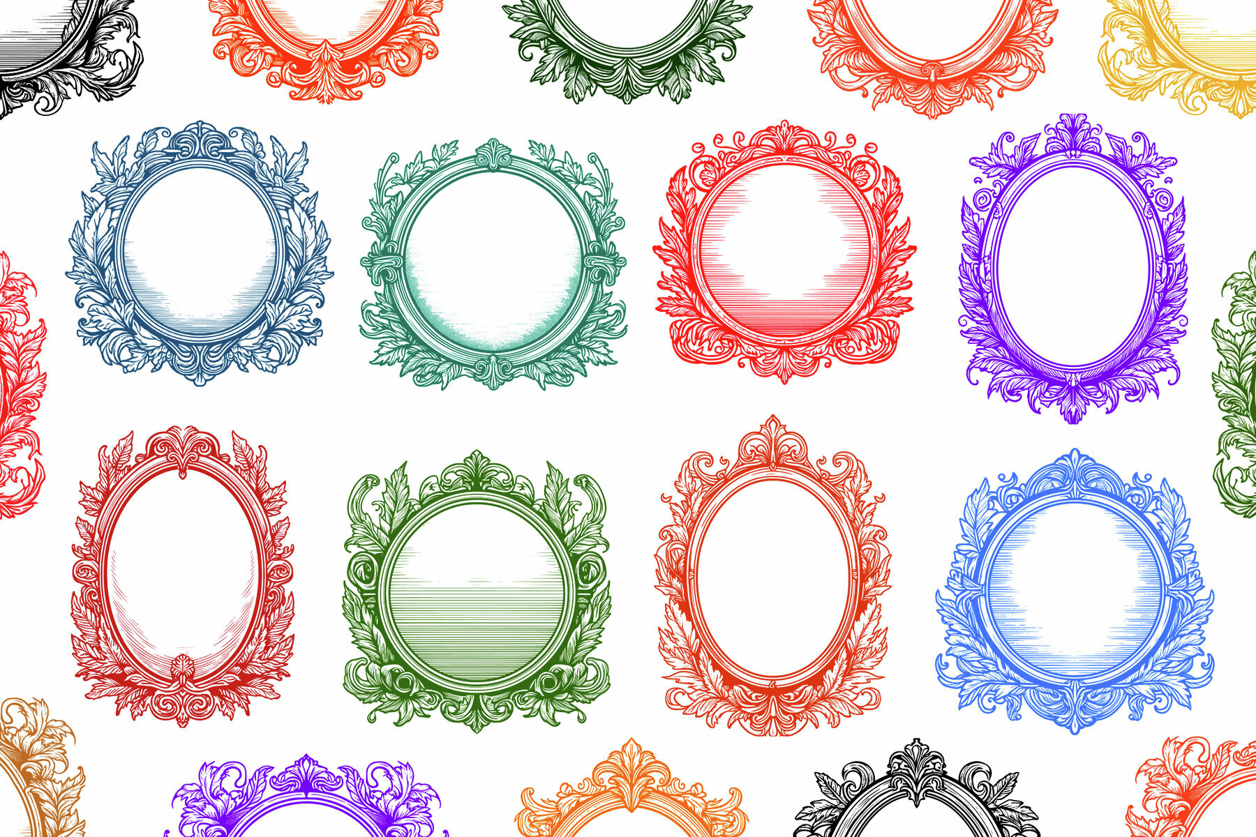 Vintage Frames Kit Procreate Stamp Brushes 3