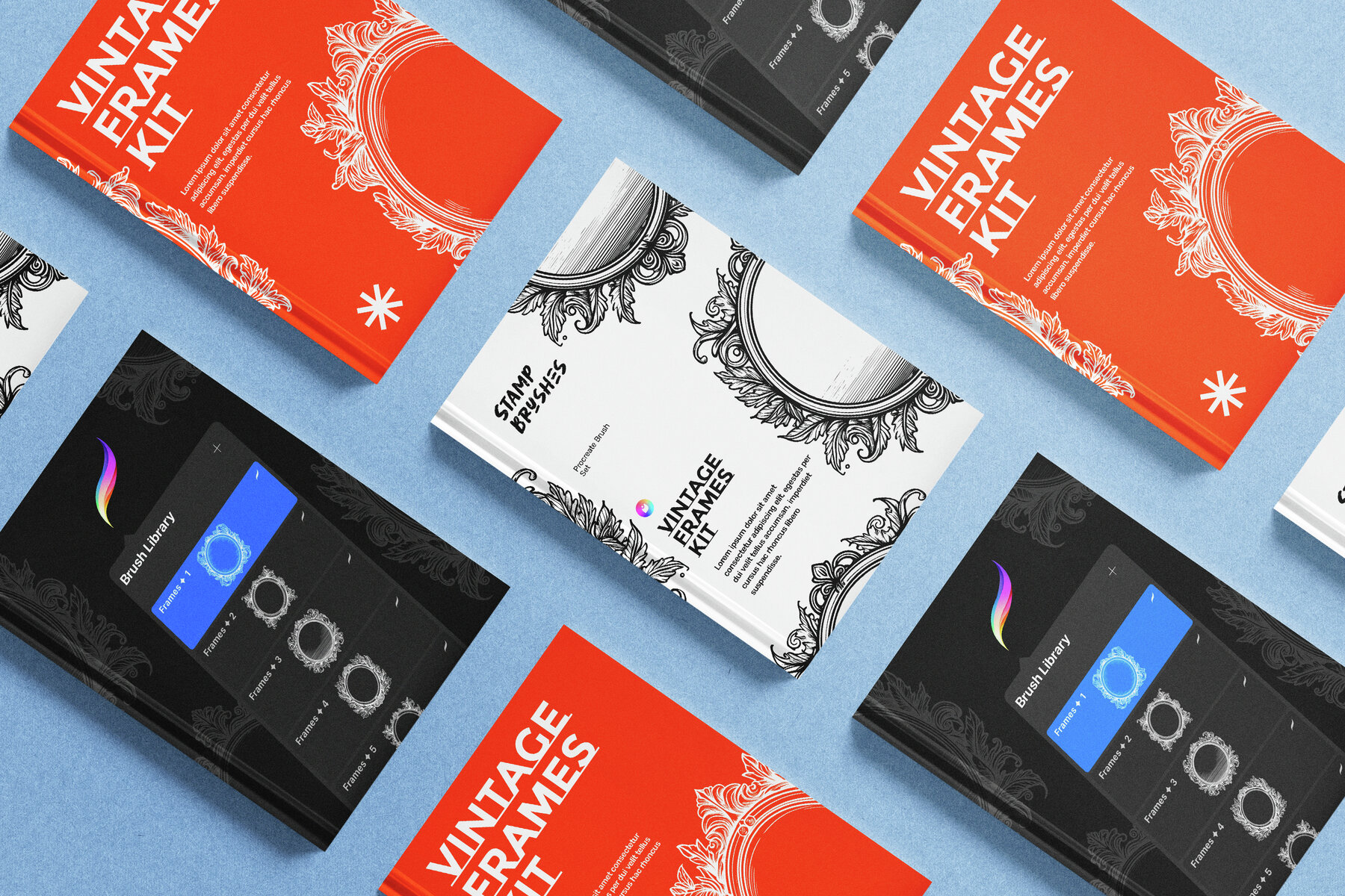 Vintage Frames Kit Procreate Stamp Brushes 4