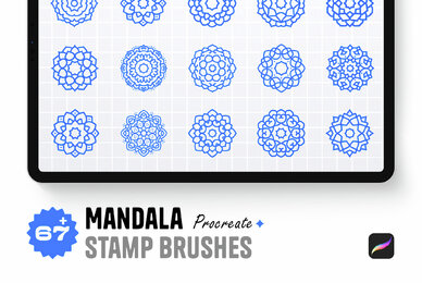 Mandala Stamp Brushes For Procreate