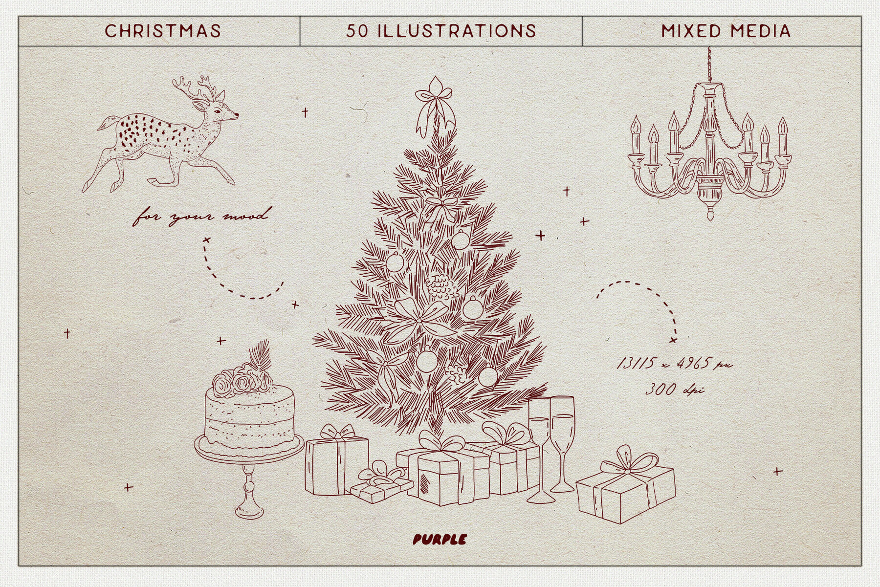 Christmas Mixed Media Pack 7