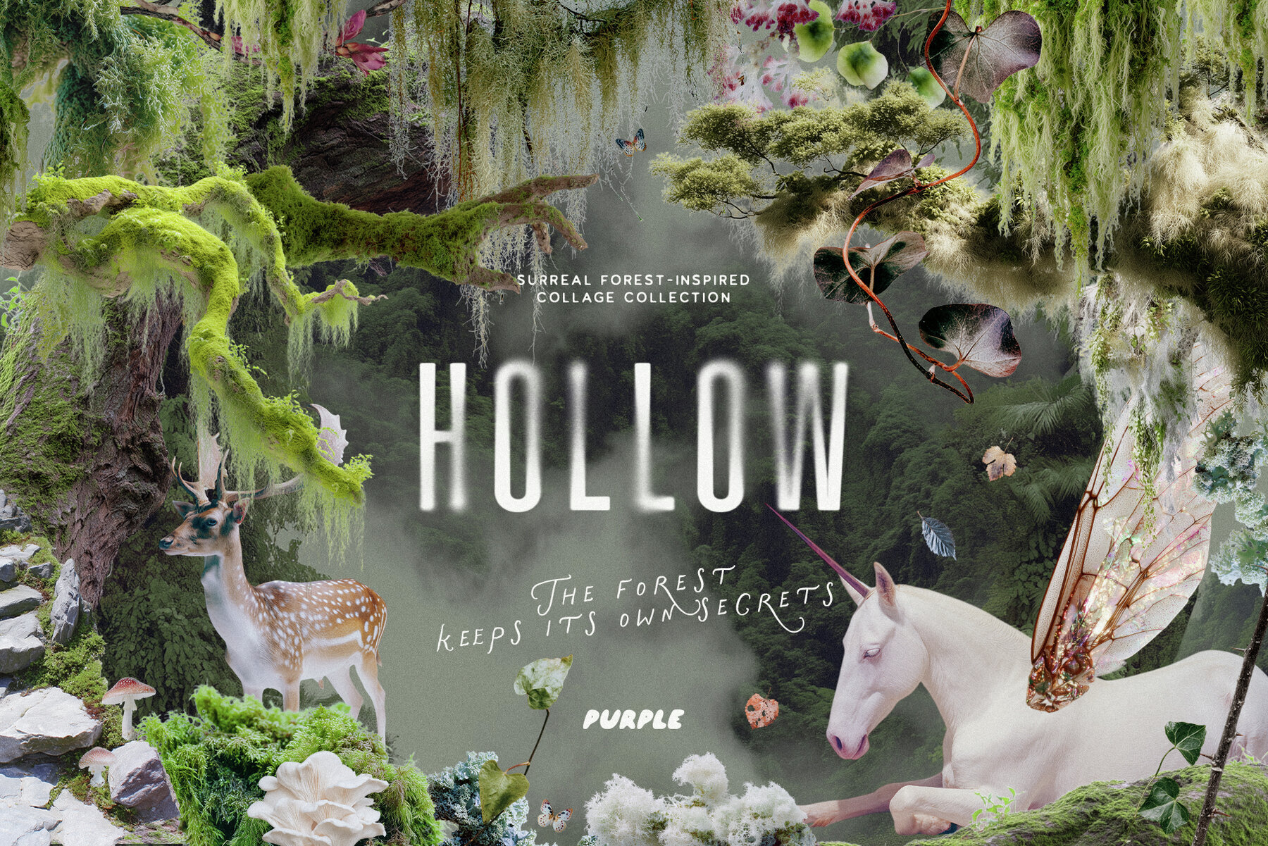 Hollow Mystical Forest Collage Pack 1