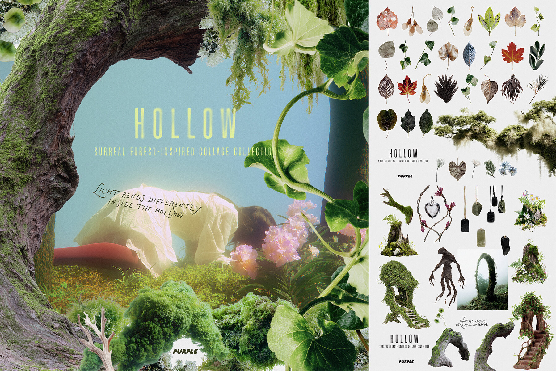 Hollow Mystical Forest Collage Pack 2