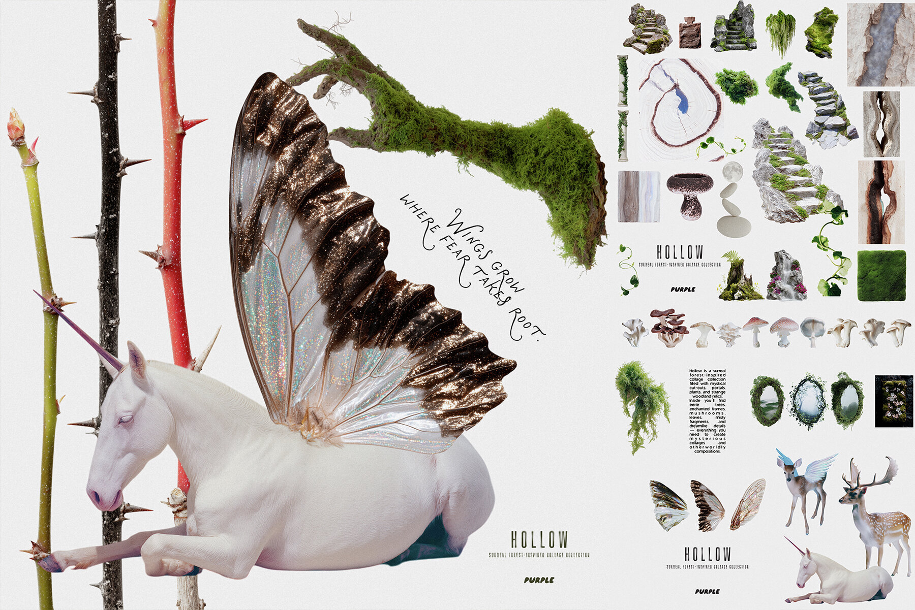 Hollow Mystical Forest Collage Pack 3