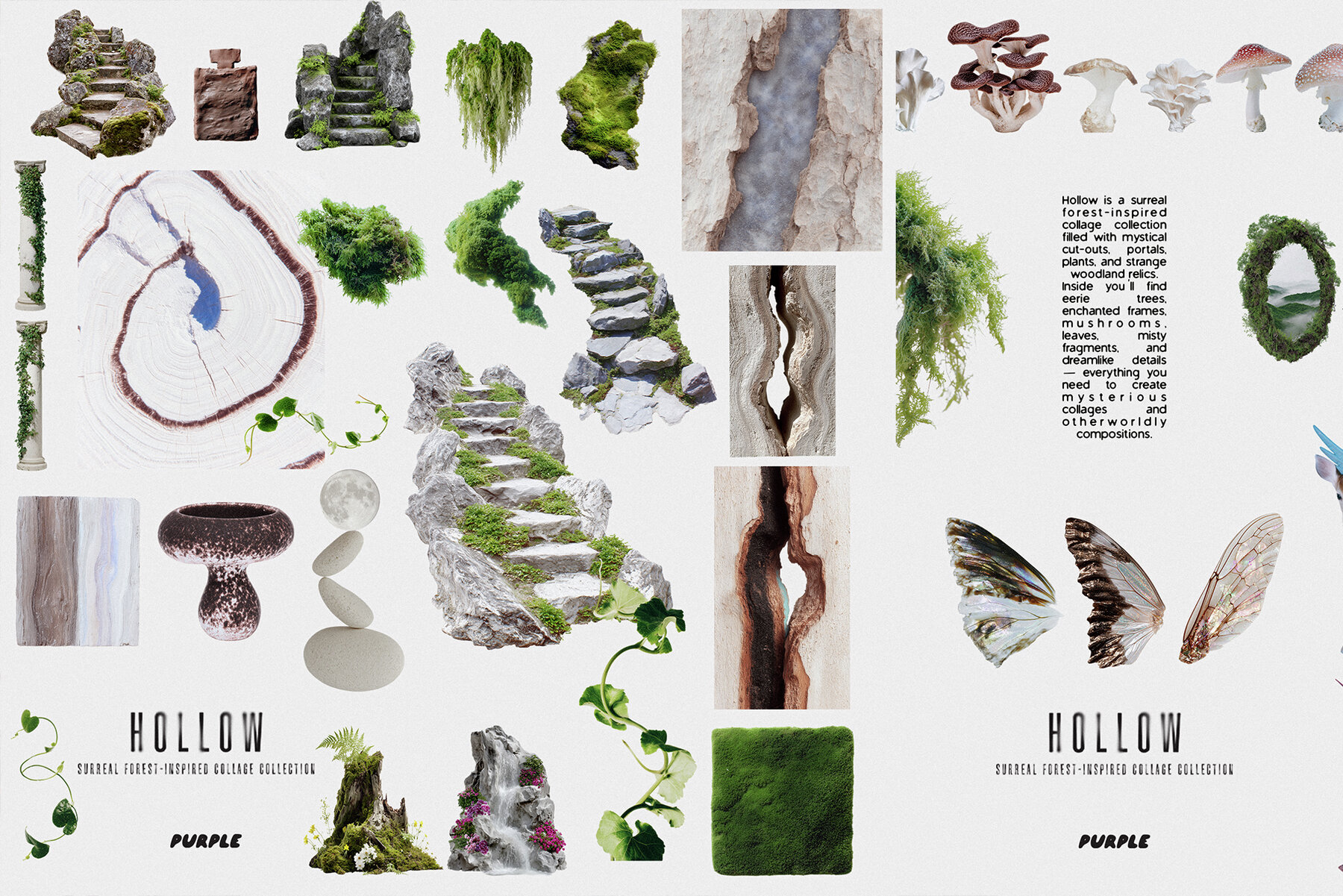 Hollow Mystical Forest Collage Pack 5