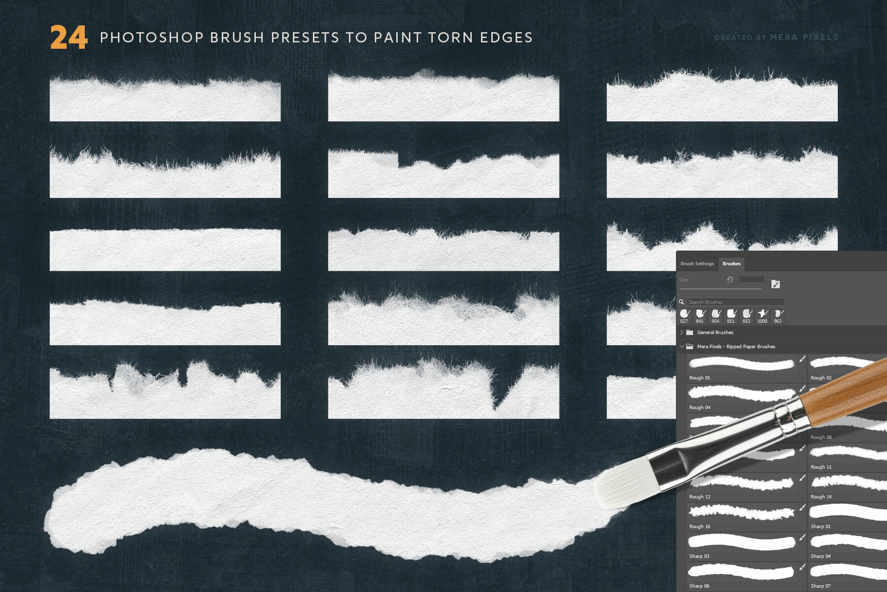 Torn Paper Brushes   Textures 6