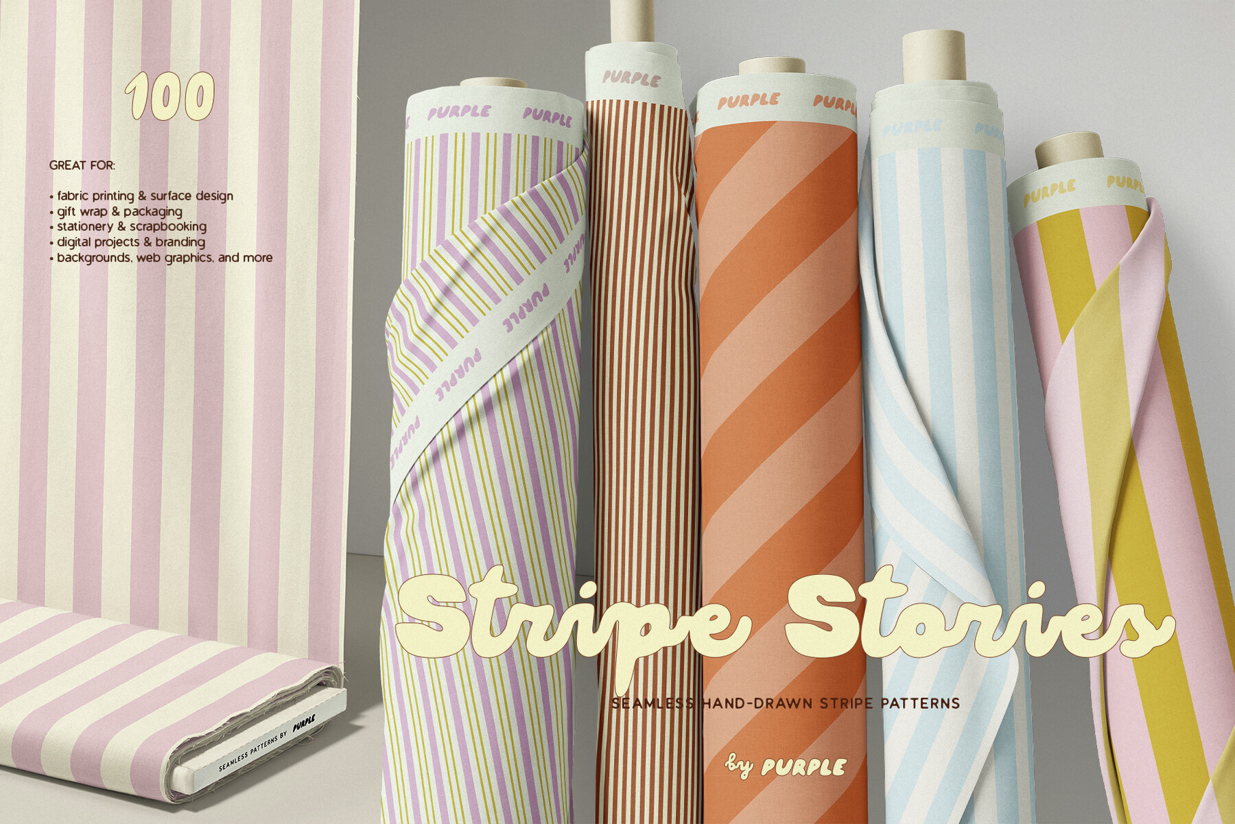 Stripe Stories   Seamless Patterns 1