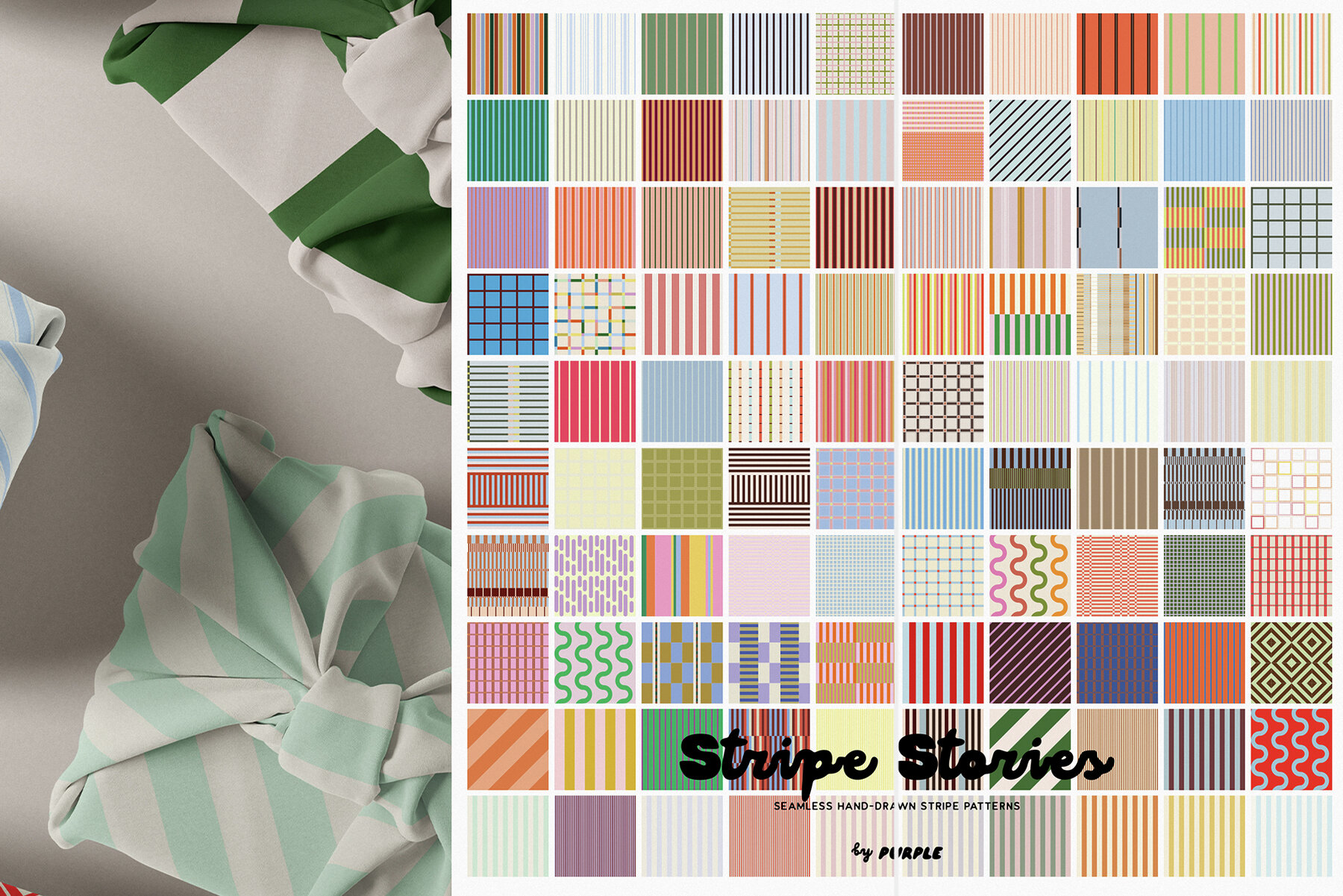 Stripe Stories   Seamless Patterns 7