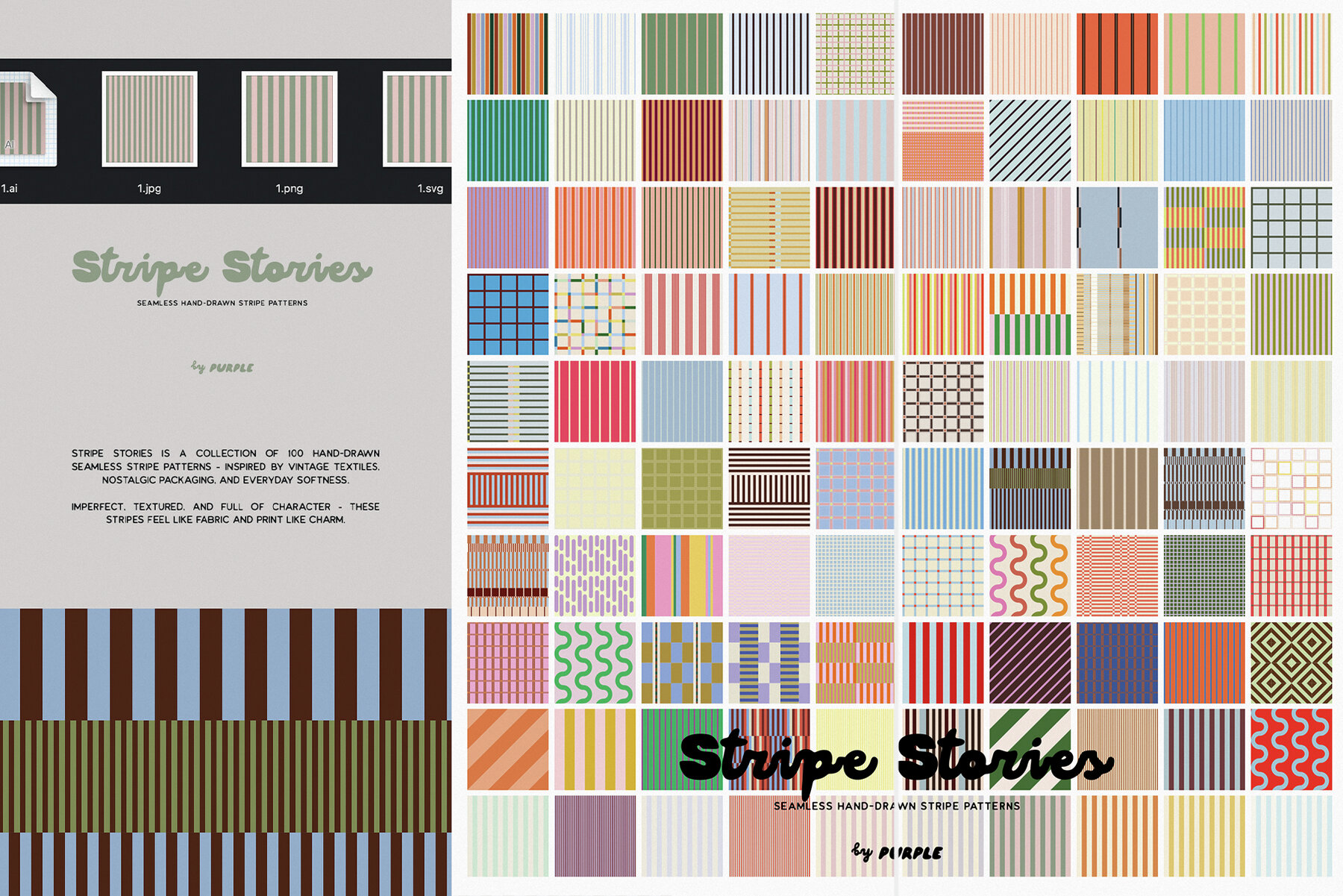 Stripe Stories   Seamless Patterns 8