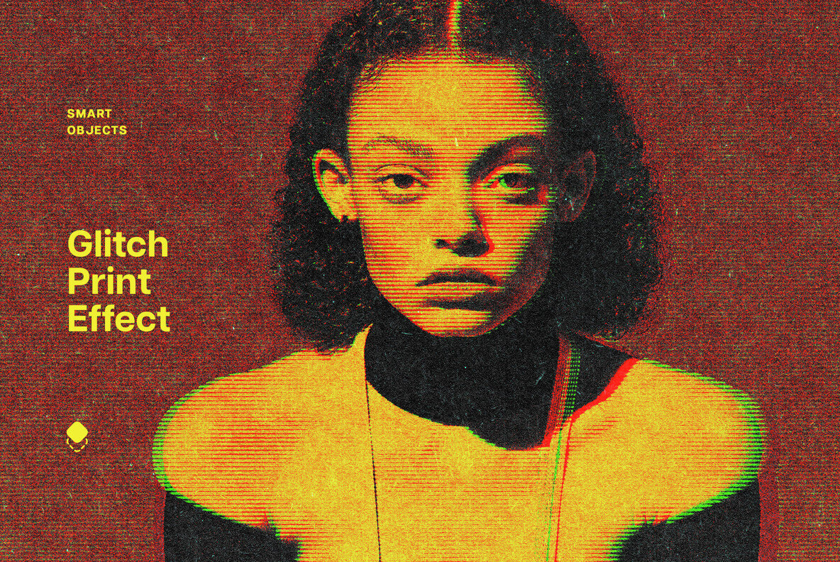 Glitch Print Photo Effect 1